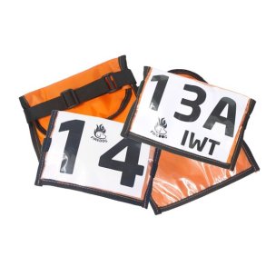 Firedog Armbind  til nummerskilt. Orange 